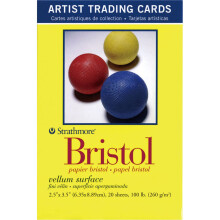Cartões de Artista Strathmore Vellum Bristol, 2.5x3.5 polegadas, 20 Cartões (100lb/270g)