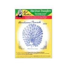 Handsome Peacock Tante Martha's Hot Iron Stickerei Transfer