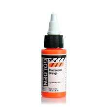 Acrilice cu flux ridicat de Orange Fluorescent Gold 1 FL. Oz. Bottle Professional Acrilic Paint Transparent
