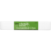 El   stico de punto blanco Dritz de 1 pulgada y 3 yardas de largo