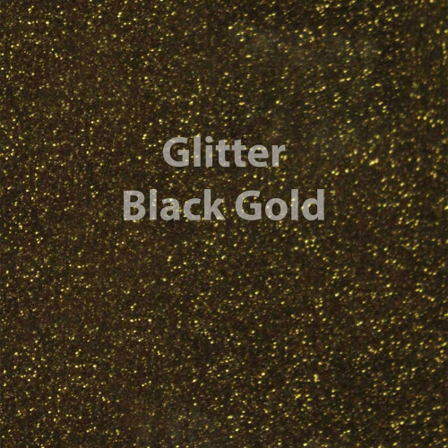 Siser glitter HTV 20 x 12 foi - Vinil de transfer termic (aur negru)