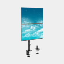 2x22″ Dual Monitors - Vertical Clamp Stand - (1680 x 1050) - 2xDisplayPort - Refurbished
