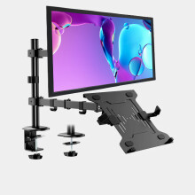 22" Computer Widescreen Monitor (1680x1050) DisplayPort Clamp Stand & Laptop Shelf - Refurbished