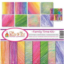 Ella & Viv von Reminisce EAV-856 Ella & Viv Family Time Scrapbook-Sammelset, weiß, 12 x 12 Zoll