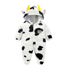 Infant Baby Hooded Fleece Romper Warm Winter Snowsuit Pajamas