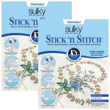 Bal   k 2 balen    samolepiaceho zm   vateln   ho stabiliz   tora Stick N Stitch, dvan   st listov s rozmermi 8-1/2 x 11