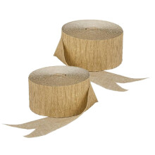 Luftschlangen aus Krepppapier in Goldmetallic, 2 Rollen, hergestellt in den USA