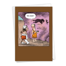 Nobleworks - engra   ado, veja bem o cart   o com envelope - humor de desenhos animados, sinta melhor sauda      o - caverna desenhando C6364GWG