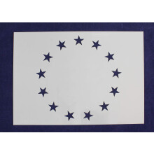 13-stjernet Betsy Ross Revolutionary Field Stencil - 10,5 x 14,8 tommer