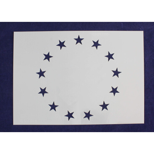 Στένσιλ Επαναστατικής Σημαίας 13 Αστεριών Betsy Ross - 10,5 x 14,8 ίντσες