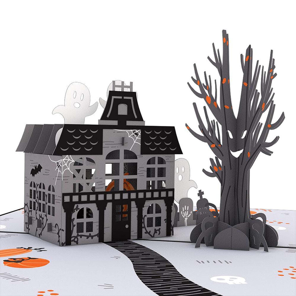 Amor Amor In A Flash Lovepop Haunted House Pop Up Card 5X73d Greeting Card Halloween Holiday Cards Halloween Pop Up Cards For Kids
