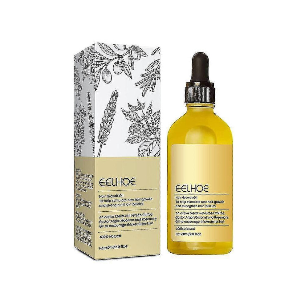 Natural Hair Growth Oil, Rosemary Oil Nourishing Hair Treatment Essential Oil for Hair Growth 60ml