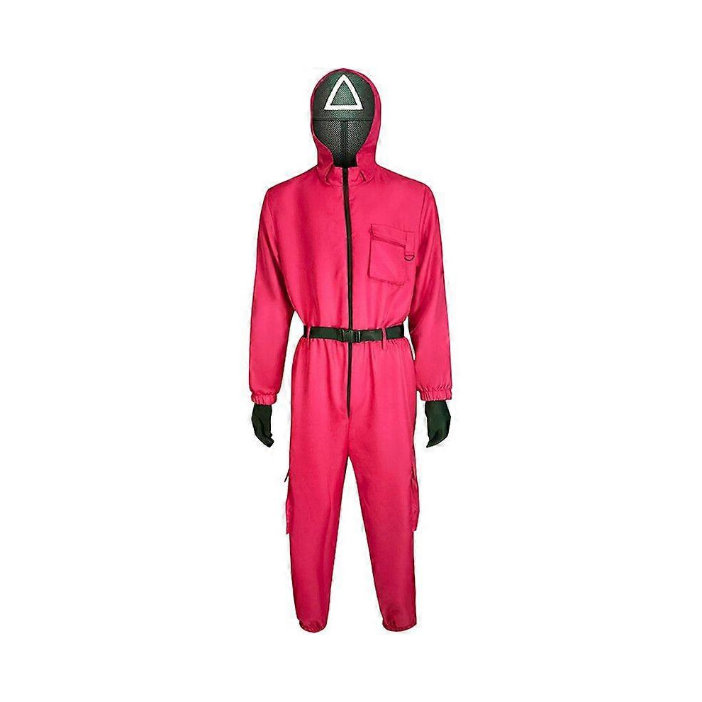 Unisex , Triangular) Squid Game Adult Triangle Guard Jumpsuit Size 2