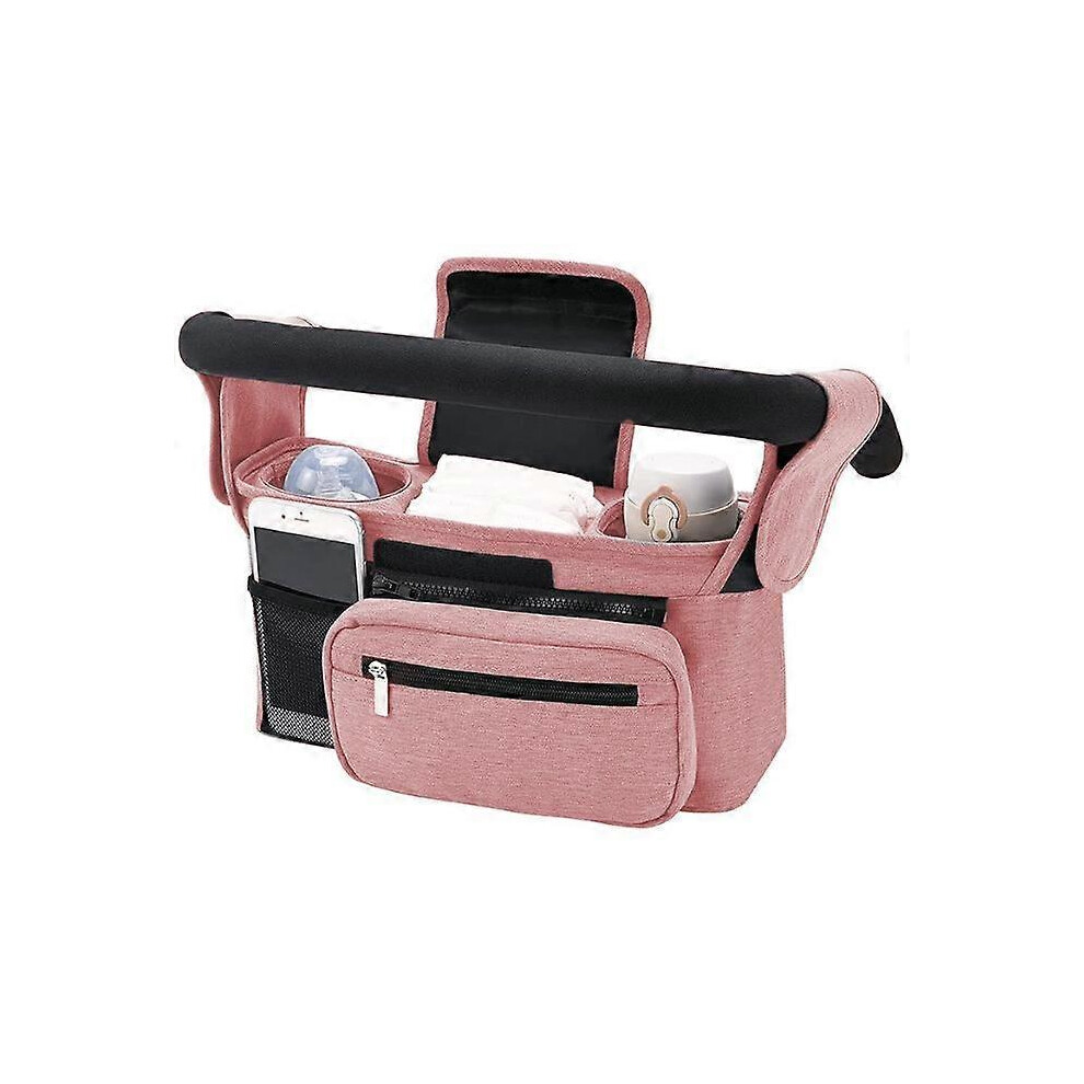(Grey) Universal Stroller Organizer Fits For Stroller Like Uppababy, Baby Jogger, Britax, Bob, Umbrella Grey