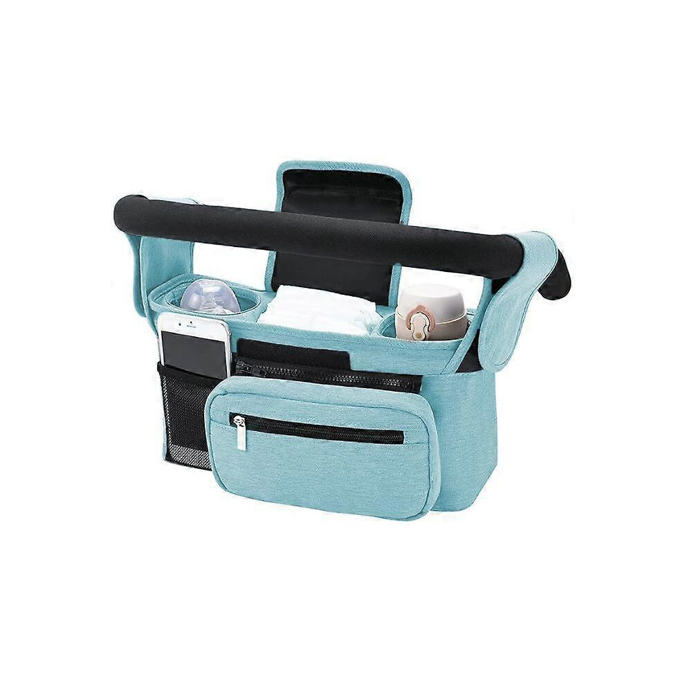 (Blue) Universal Stroller Organizer Fits For Stroller Like Uppababy, Baby Jogger, Britax, Bob, Umbrella Blue