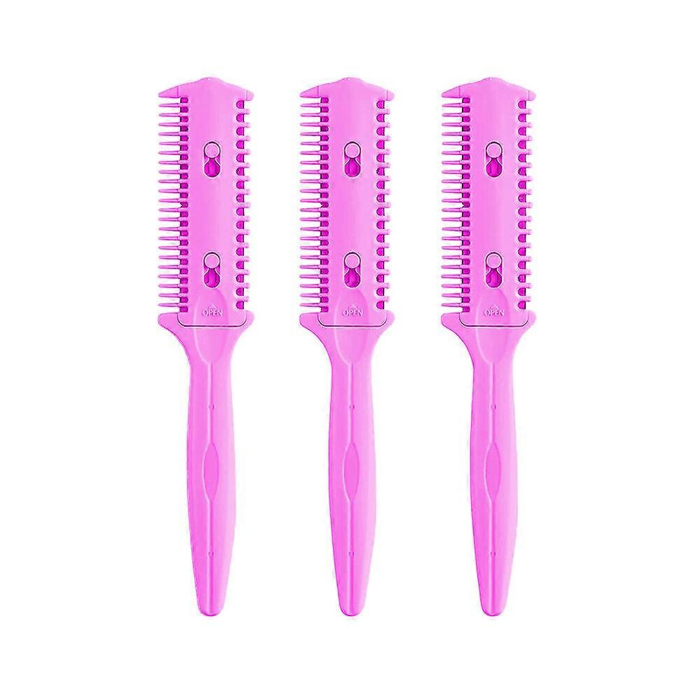 Unisex (A) 3 Pack Haircut Razor Comb, Hair Styling Razor Scissors Comb, Split Ends Hair Trimmer