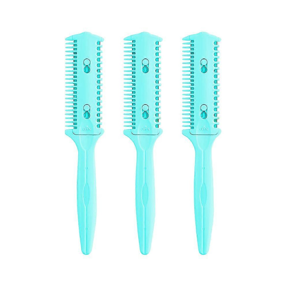 Unisex (B) 3 Pack Haircut Razor Comb, Hair Styling Razor Scissors Comb, Split Ends Hair Trimmer