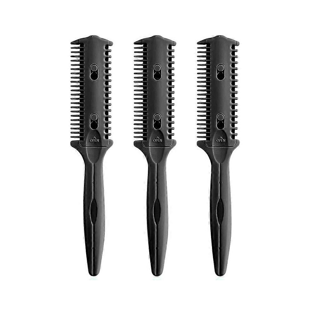 Unisex (C) 3 Pack Haircut Razor Comb, Hair Styling Razor Scissors Comb, Split Ends Hair Trimmer