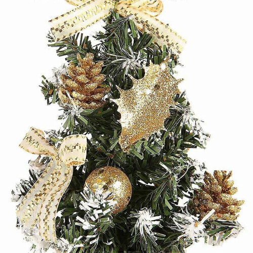 (gold) 20cm Desktop Mini Christmas Tree, Home Decoration Small Pine Artificial Tree 1
