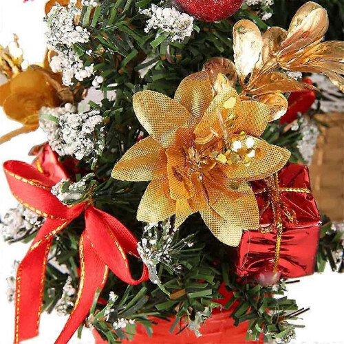 (gold) 20cm Desktop Mini Christmas Tree, Home Decoration Small Pine Artificial Tree 2