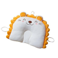 (Orange White) Newborn Pillow Adjustable Baby Head Pillow Soft and Breathable Baby Pillows