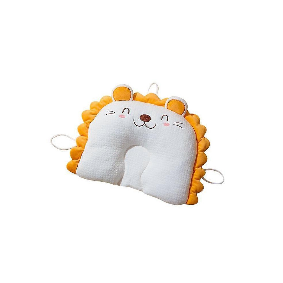 (Orange White) Newborn Pillow Adjustable Baby Head Pillow Soft and Breathable Baby Pillows