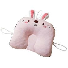 (Pink) Newborn Pillow Adjustable Baby Head Pillow Soft and Breathable Baby Pillows