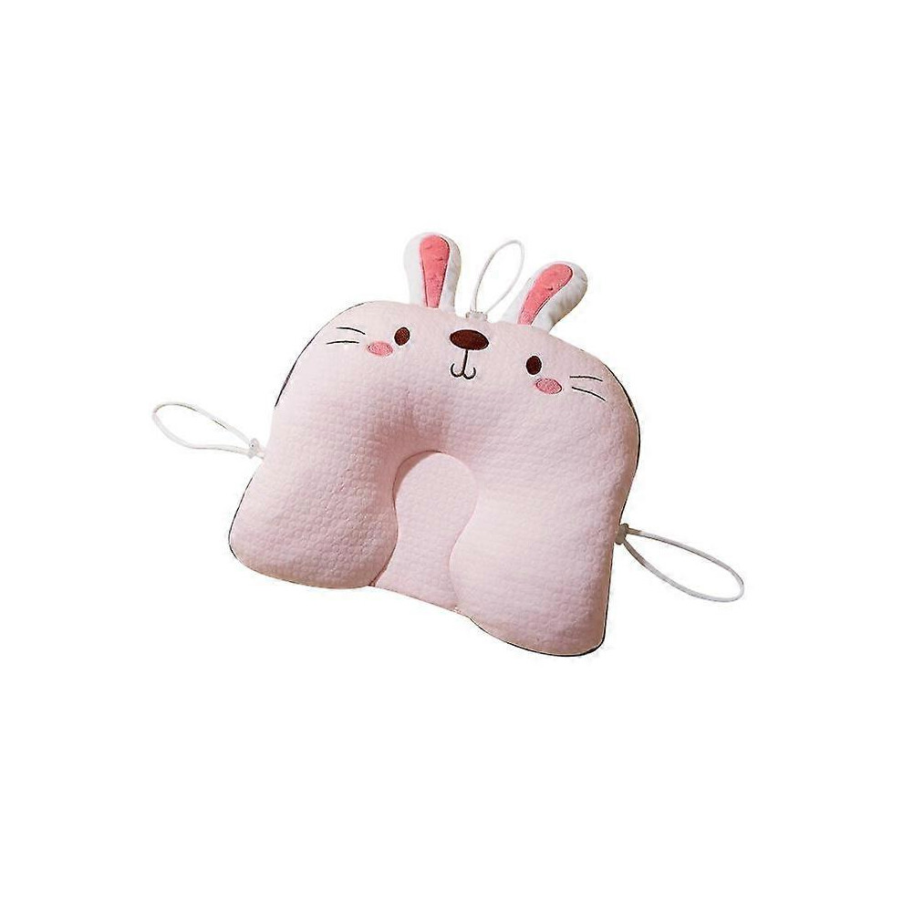 (Pink) Newborn Pillow Adjustable Baby Head Pillow Soft and Breathable Baby Pillows