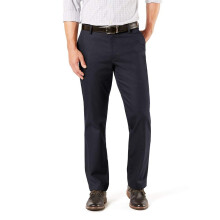 Dockers herre lige fit signatur Lux bomuldstr?k khaki pant marinebl? 42W x 30L