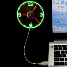 USB Clock Temperature Word Fan Led Light Fan Mini Fan USB Clock Temperature Fan