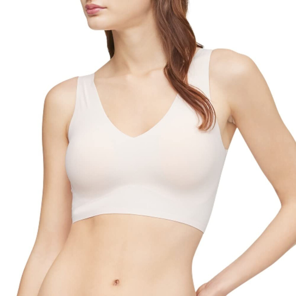 Calvin Klein Women's Invisibles Comfort Seamless Lightly Lined V Neck