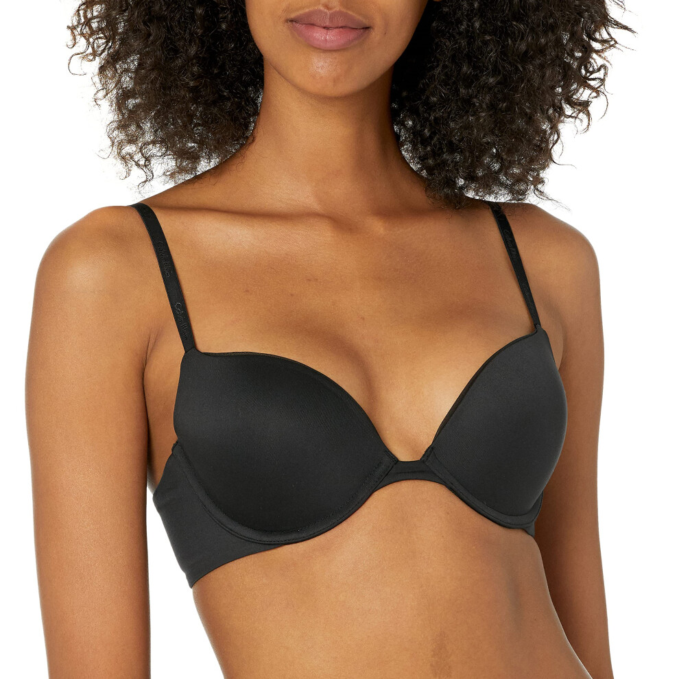 Calvin Klein Women's Constant Push Up Plunge Bra  Black  32B