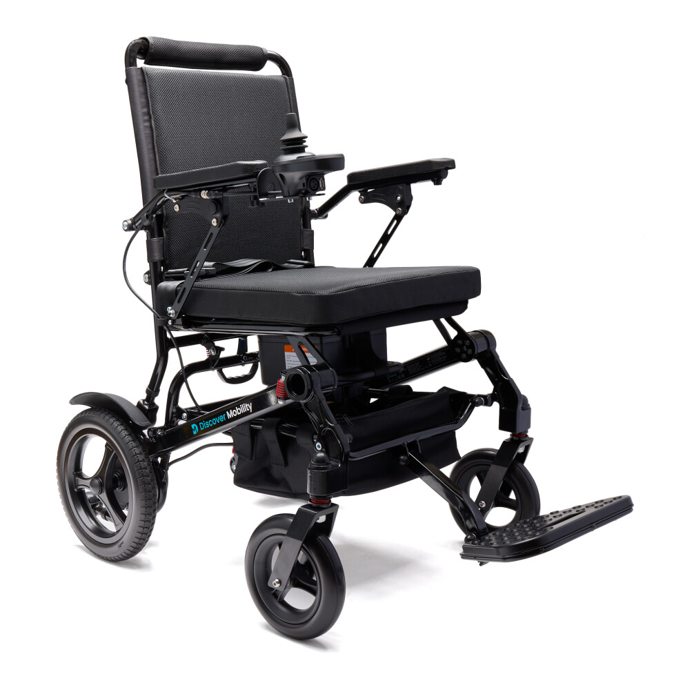 (Black) Discover Mobility Bolt Lite Lightweight Electric Wheelchair Powerchair 21.6KG