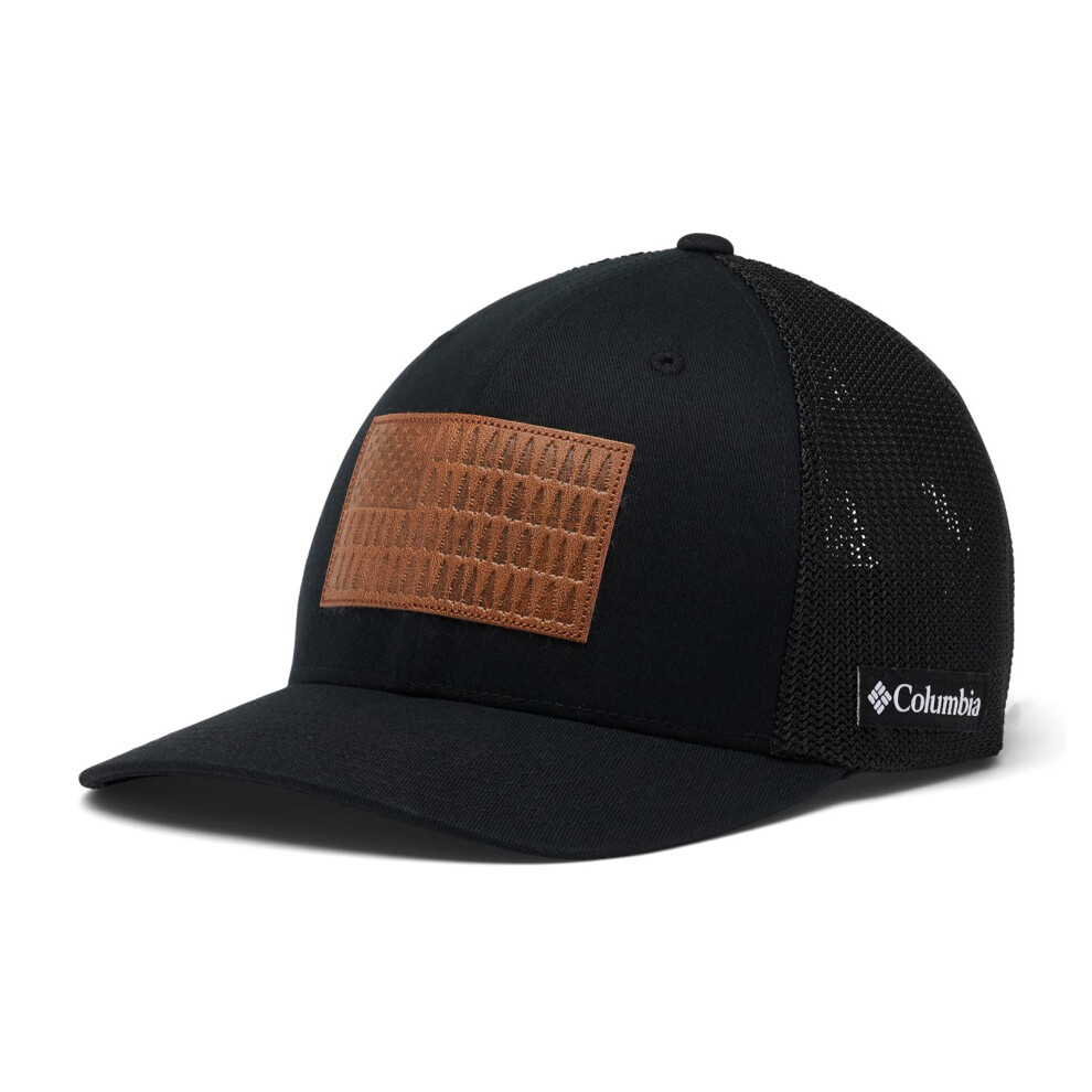 Columbia Men's Rugged Outdoor Mesh Hat Black/Tree Flag Patch S/M
