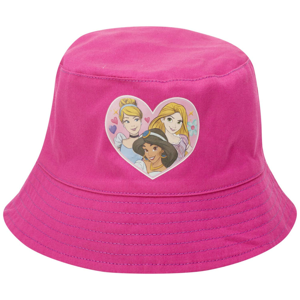 Disney Girls Bucket Hat - Reversible Minnie Mouse  Princess  Frozen Su