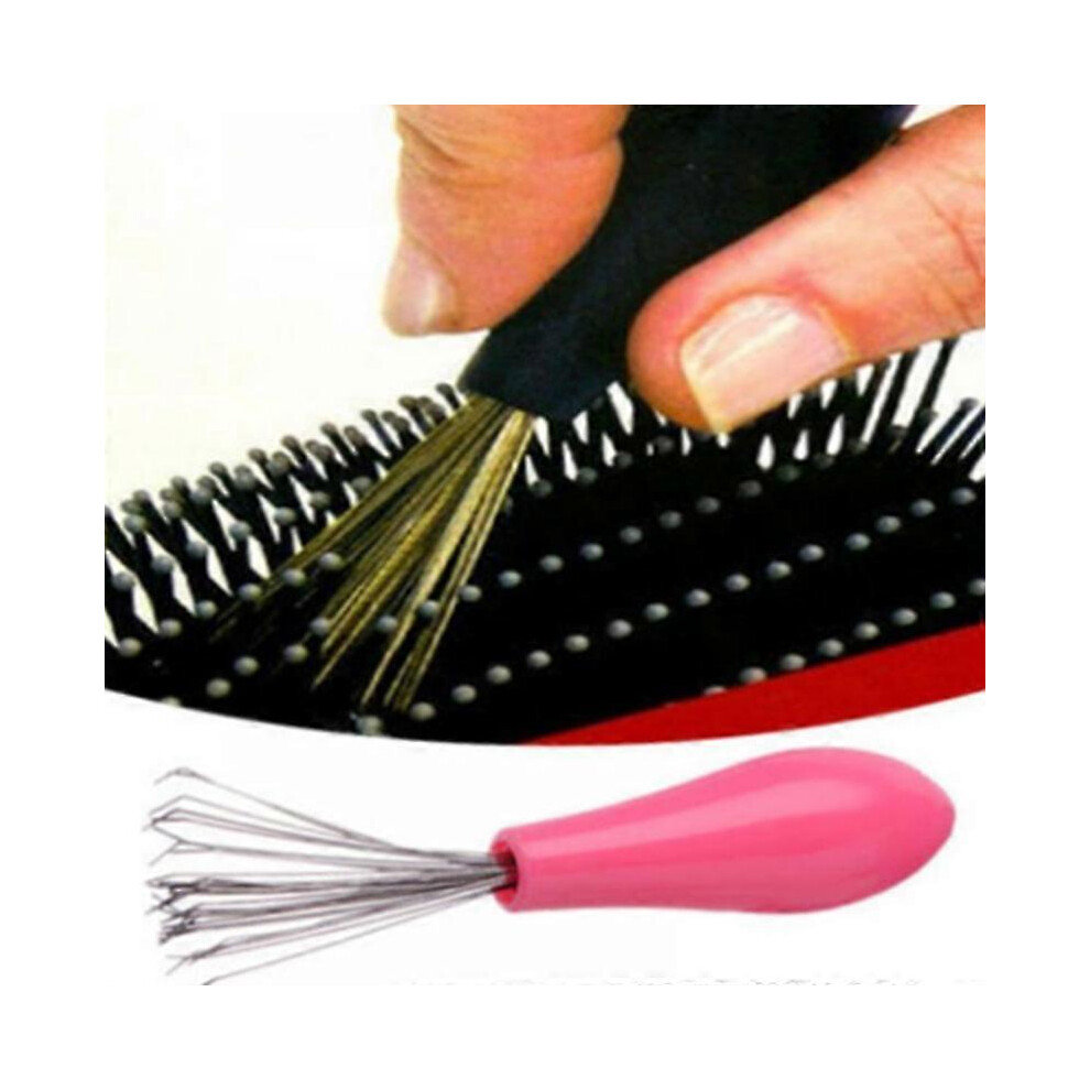 Hiigyl Unisex Not,Specified (As Show, One Size) 1Pc Mini Hair Brush Combs Cleaner Embedded Plastic Comb Handle Cleaner Tool Hair Brush Hair Care Salon