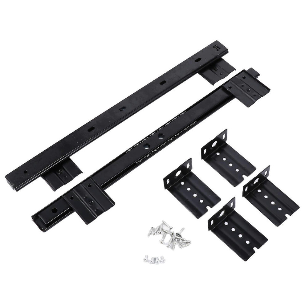 (As show, One size) 1 Pair Keyboard Shelf Runners Adjustable Under Desk Computer Slides Track