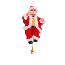 (Black, One size) Electric Christmas Santa Claus Musical Toy Climbing Rope Ladder For Xmas Decor