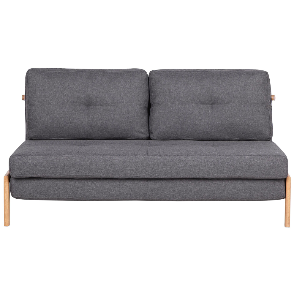 Sofa Bed 2 Seater EDLAND Fabric Dark Grey