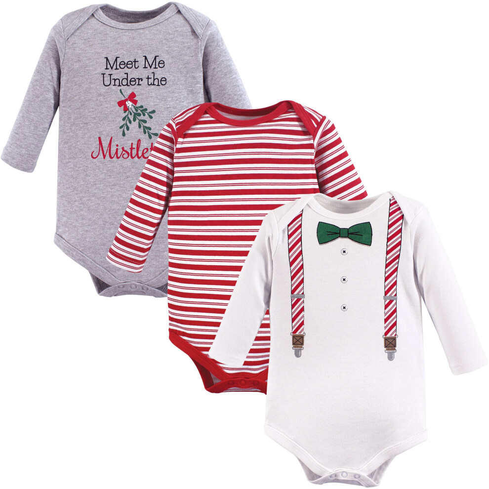 Body unisexe en coton pour bébé Little Treasure avec bretelles de Noël 3-6 mois