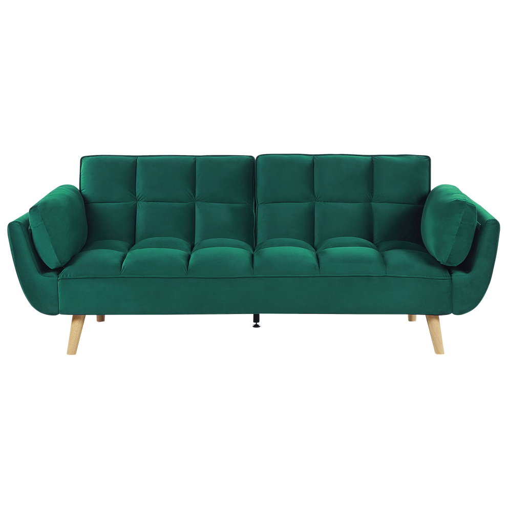 Sofa Bed ASBY Velvet Green 3 Seater