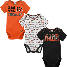 Gerber Unisex Baby NFL 3 Pack Tutina a Maniche Corte Colore della Squadra 18 Mesi