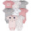 Gerber Gerber Baby-Mädchen 8er-Pack Kurzarm-Einteiler/Bodys, Bär, Rosa, 6–9 Monate 1