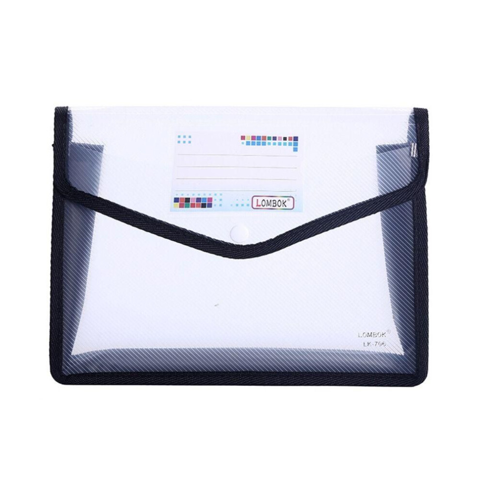 (white) Waterproof Stationery Storage Pouch File Organizer A5 File Folders Envelope Folder Document Bag