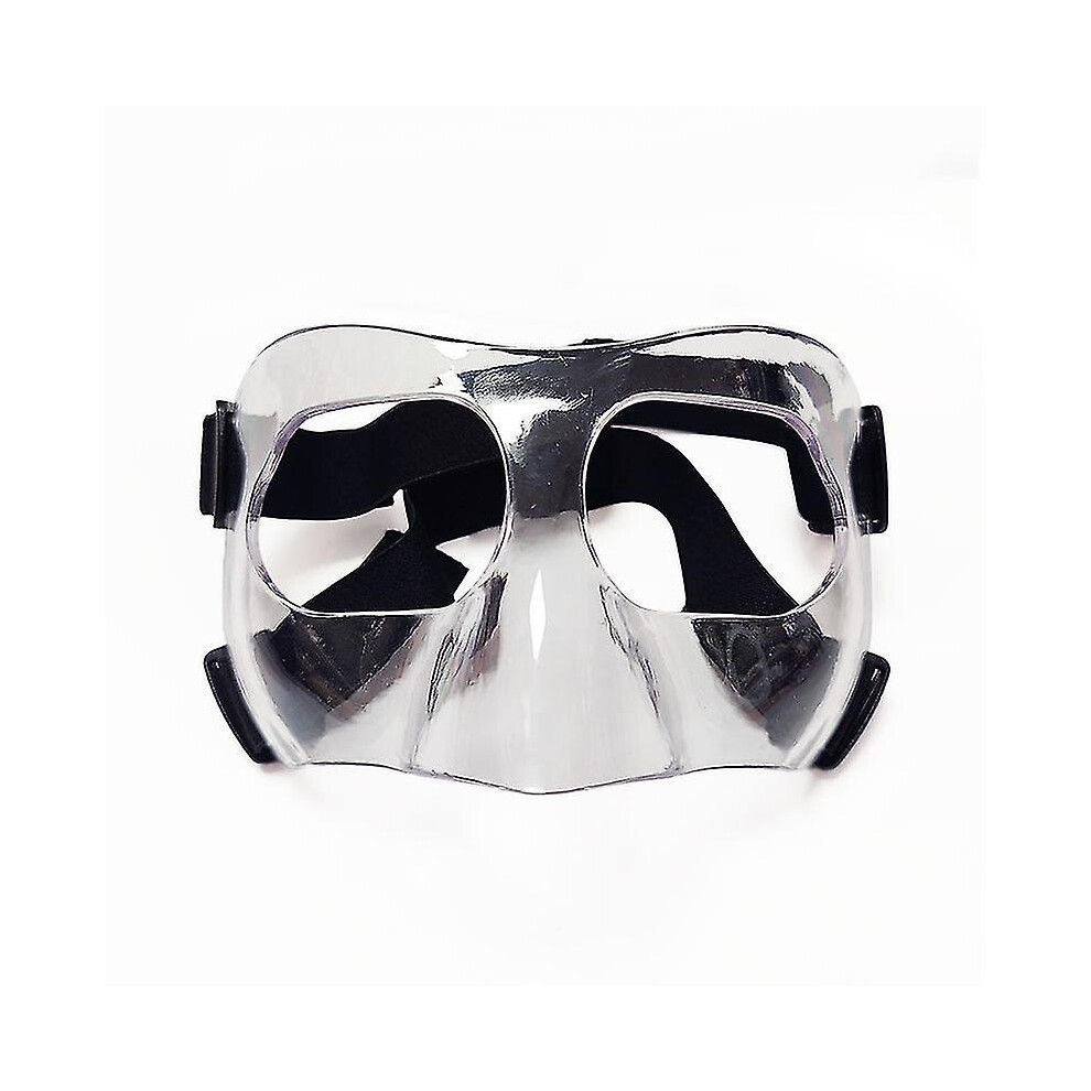 (white) Sports Nose Helmet Basketball Mask Nose Guard Face Shield Protective Mask With Adjustable Elastic Strap Anti-collision Equipment