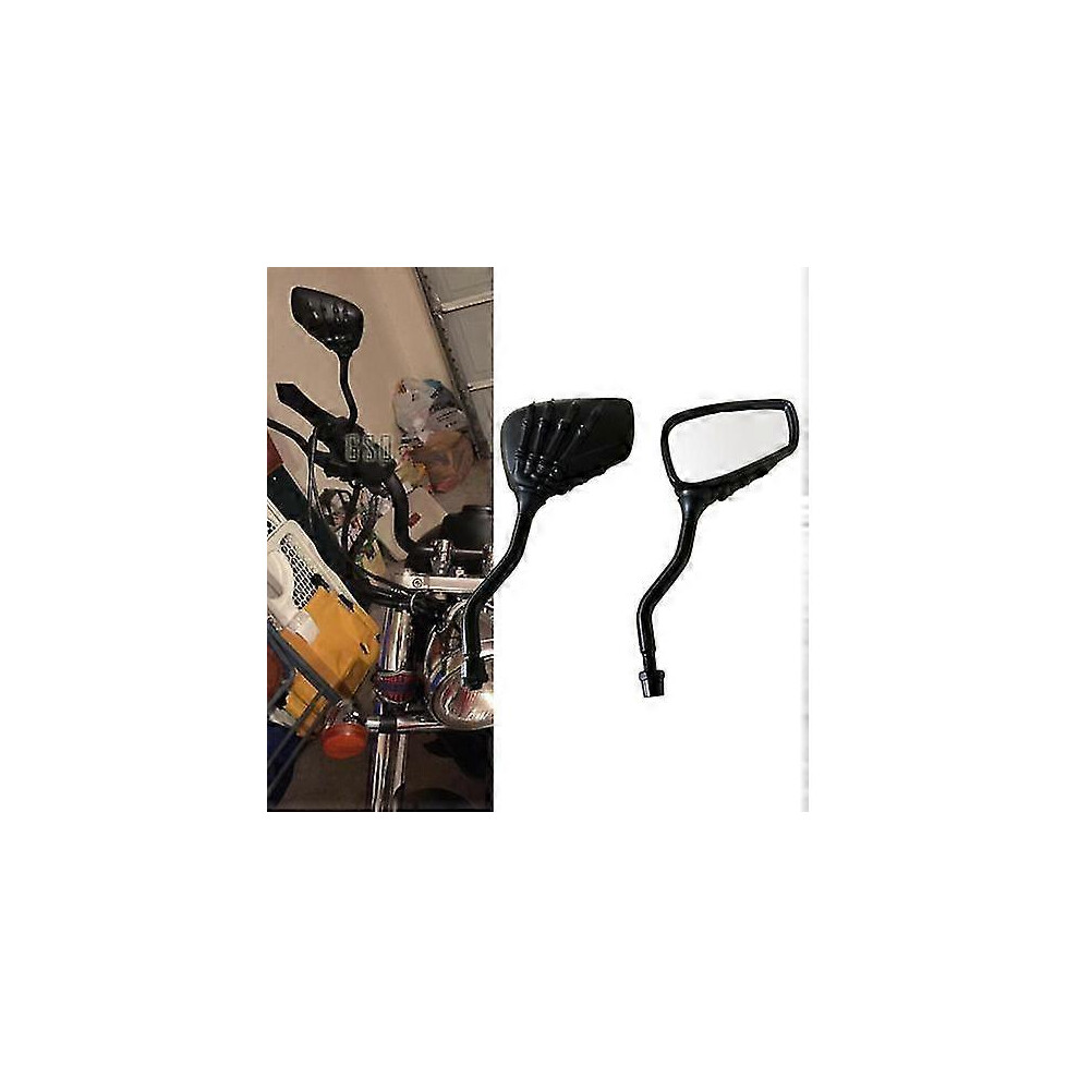 (As Show, One Size) Motorbike Rear View Mirrors Universal Skull Skeleton Hand Rearview Mirrors For Motorcycle Black 6900443683355