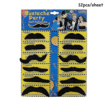 (12pcs A, One size) Beard sticker Mustache Sticker Pirate Party Decoration Halloween Decor Cosplay Moustache Party Fake Beard