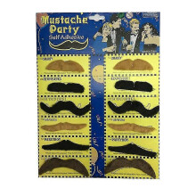 (12pcs B, One size) Beard sticker Mustache Sticker Pirate Party Decoration Halloween Decor Cosplay Moustache Party Fake Beard