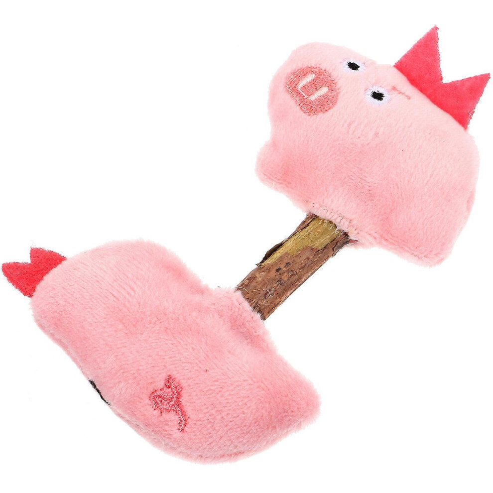 Kricely (10.50X5.50x2.00cm, ) Cat Chew Toy Cat Molar Stick Interactive Silvervine Rod Cat Kitten Plaything Pink