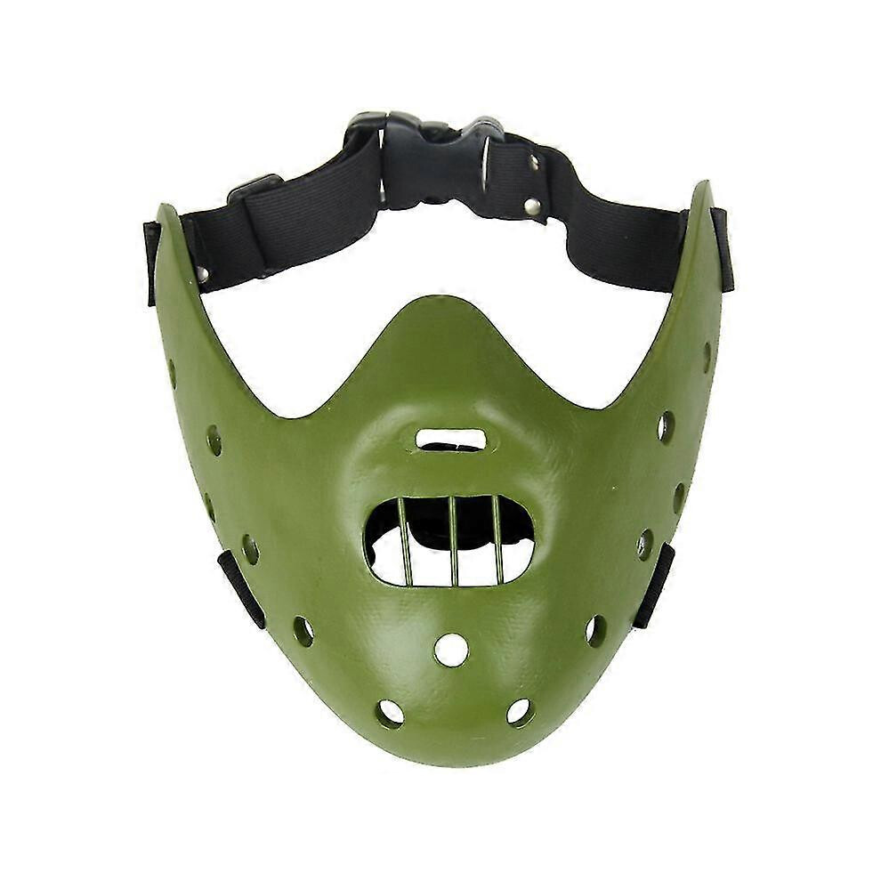 (Green, One size) Hannibal Masks Horror Hannibal Scary Resin Lecter The Silence Of The Lambs Masquerade Cosplay Halloween Decor Party-image-OPC-PG5KKFS-NEW